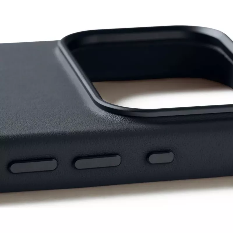 Mujjo Full Leather Case MagSafe custodia per iPhone 17 Pro grigio