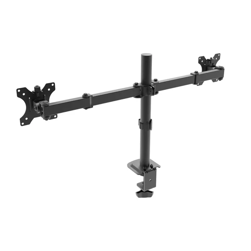 Supporto da tavolo per due monitor Akyga AK-MB-02, 2 x 10 kg, VESA 75x75 / 100x100, 15–32 inch, nero