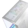 Case PC MODECOM Volcano Panorama Midi Tower bianco — micro ATX, vetro temperato, ARGB, USB-C, supporta GPU 400 mm