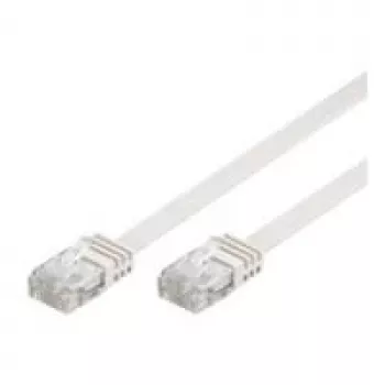 Cavo piatto Wentronic Goobay CAT-5e, U/UTP, bianco, 3 m - miscela di rame CCA (93360)