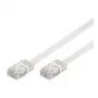 Cavo piatto Wentronic Goobay CAT-5e, U/UTP, bianco, 3 m - miscela di rame CCA (93360)