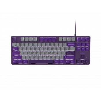 Tastiera gaming NATEC Fury Kanabo K2 US retroilluminata bianca meccanica grigio-viola