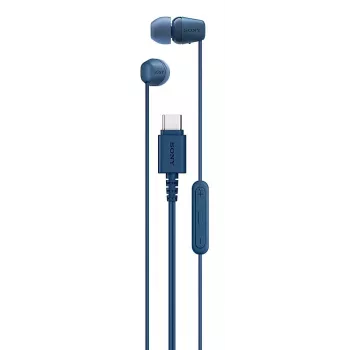 Sony IER-EX15C Cuffie con filo In-Ear Chiamate/Musica USB Type-C Blu
