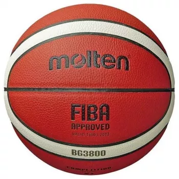 Pallacanestro MOLTEN B7G3800 pelle misura 7, laminata marrone, per gioco indoor e outdoor