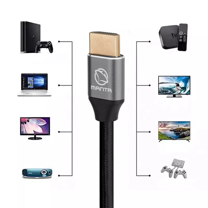 Cavo HDMI MANTA HDMI-3MC 3 m – supporta risoluzione fino a 8K