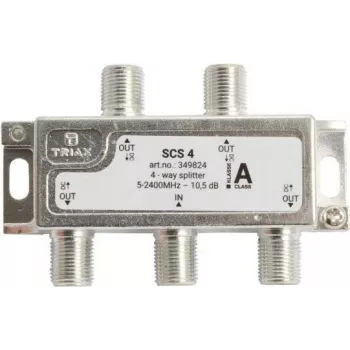 Triax SCS 4 - Splitter per cavi - 75 Ohm - 5 - 2400 MHz - Argento - Bianco - Femmina/Femmina - 11,5 dB (349824)