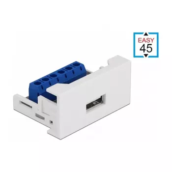Modulo DeLOCK Easy 45 USB 2.0 Type-A femmina su morsettiera