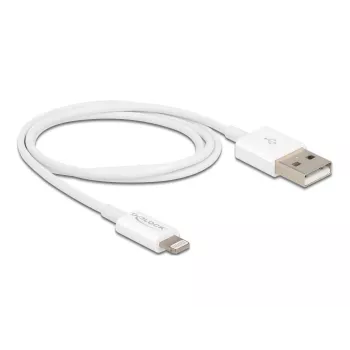Cavo USB dati e ricarica DeLOCK 83000 per iPhone iPad iPod bianco 1 m