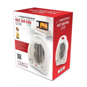 Stufa elettrica ESPERANZA EHH011 1000/2000 W, bianco, termostato regolabile, manopola