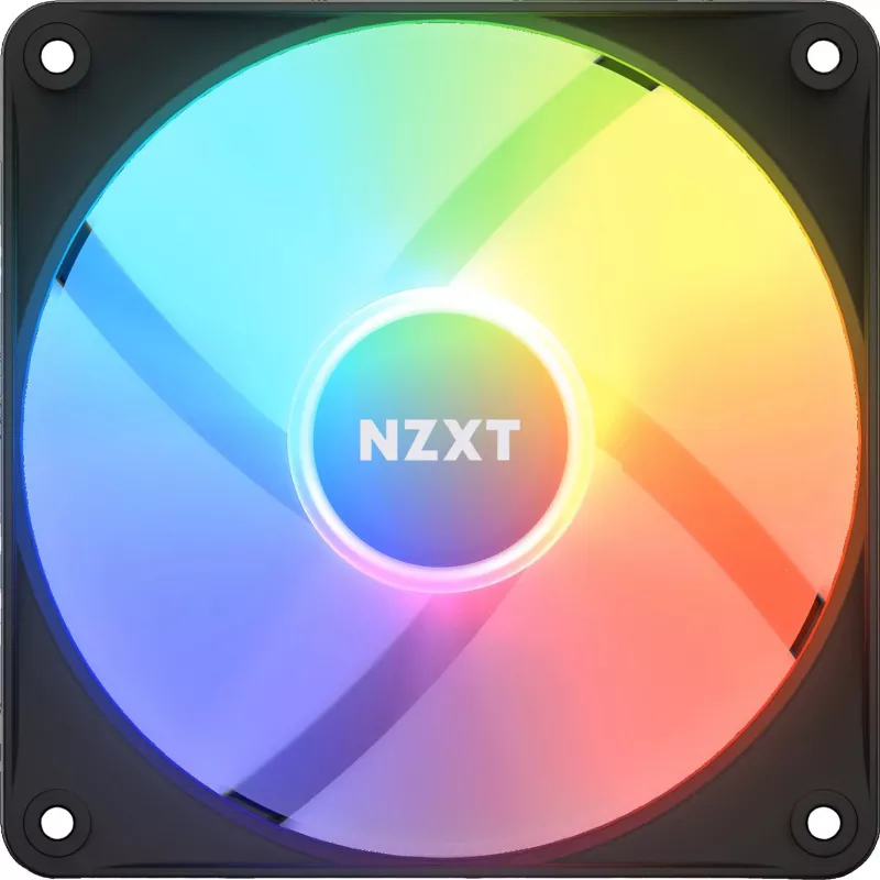 NZXT F120 RGB Core ventola per case da 120 mm, PWM a 4 pin, nera