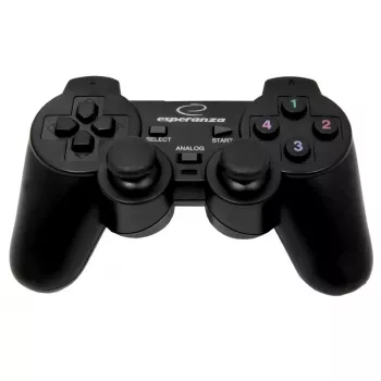 Gamepad ESPERANZA EG102 con filo USB 2.0, supporto PC/PlayStation 3, D-pad, vibrazione, nero