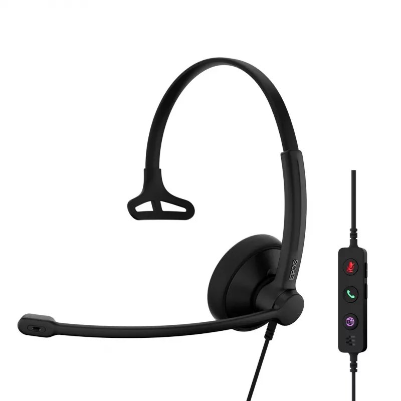 Cuffie EPOS IMPACT 100 MS Mono USB-C+A con filo leggere 51g