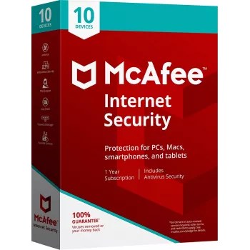 McAfee Internet Security 10 - dispositivi 1 anno