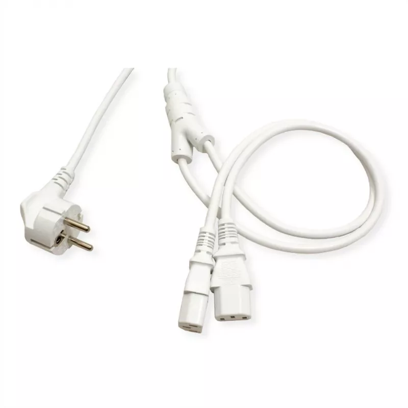 ROLINE 19.08.1023 cavo di alimentazione bianco 2 m CEE7/7 IEC C13 (19.08.1023)
