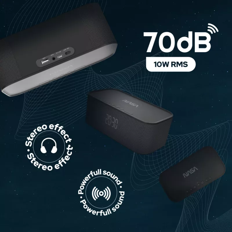 NASA SPC800 altoparlante Bluetooth / sveglia / caricabatterie wireless