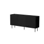 Cassettiera Cama Meble LUCCA 3D 165x40x80 cm, nera, struttura in truciolare