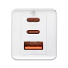 Caricabatterie da parete Baseus GaN5 Pro 65W — USB + 2×USB-C (QC3.0, PD3.0) con cavo USB-C 1m, bianco