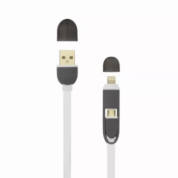 Sbox 2IN1W USB->Micro USB+IPH.5 M/M 1M bianco