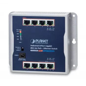 Switch unmanaged PLANET IP30 industrial 8 porte