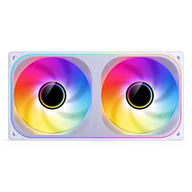 Jonsbo ZB-240WR Infinity Mirror ventola, ARGB, PWM, pale invertite, 240 mm, bianco
