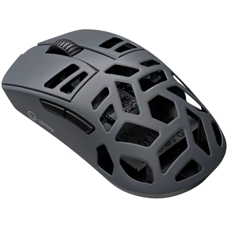 LORGAR MSE90W, mouse gaming wireless Elite in lega di magnesio, grigio scuro