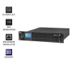 Qoltec 53945 UPS rack, 1 kVA, 800 W, LCD