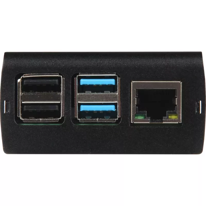 JOY-IT RPI CASE ALU06 - case per Raspberry Pi 4, alluminio, nero (RB-ALUCASEP4+06)