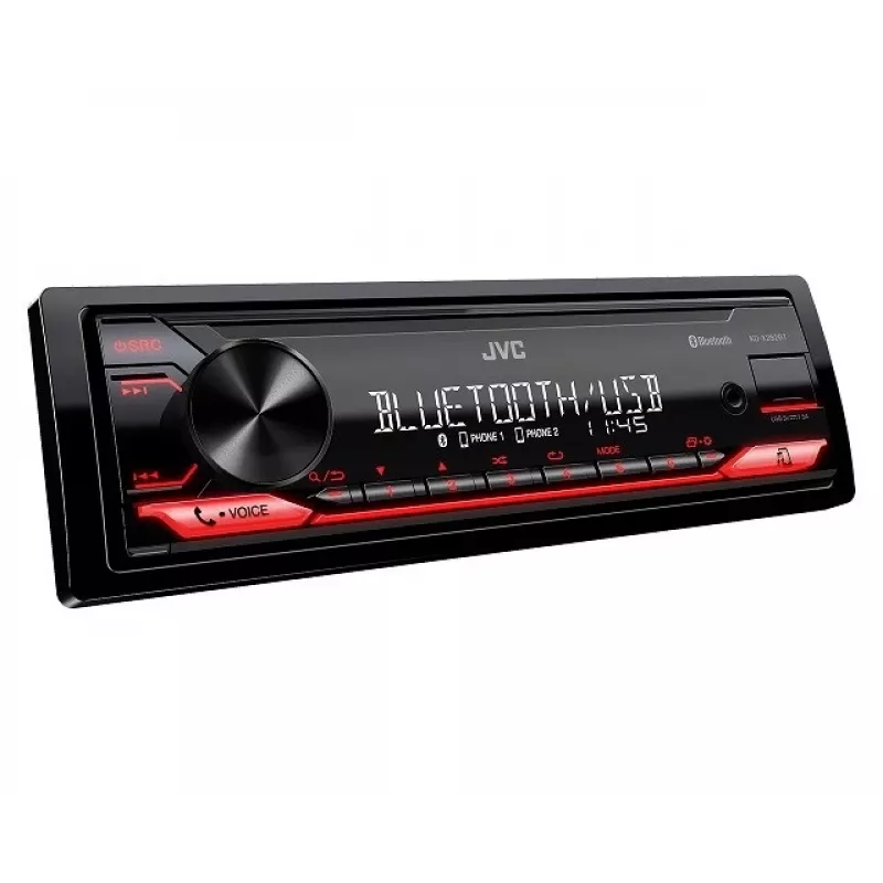 Autoradio JVC KDX-282BT 1-DIN con Bluetooth 4.2, USB, CD, AUX, EQ a 8 bande, 50W/canale