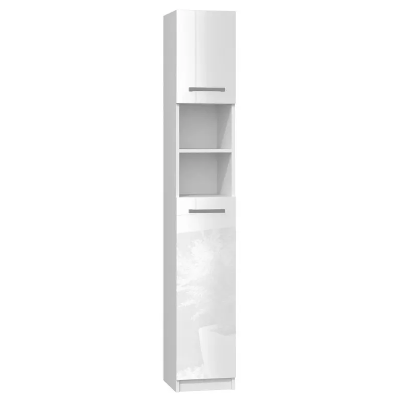 Topeshop MARBELA armadietto contenitore bagno in bianco lucido