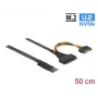 Adattatore DeLOCK M.2 Key M a U.2 SFF-8639 NVMe con cavo da 50 cm