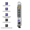 Protezione da sovratensione Qoltec 50165 grigio 6 prese AC 230 V 1,8 m