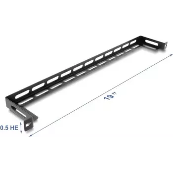 Kit di montaggio DELOCK 67462 nero metallo per rack 19 pollici pannello a L con fissaggio per fascette