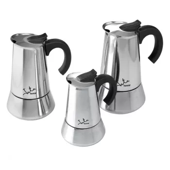Caffettiera Moka JATA Odin nero acciaio inox