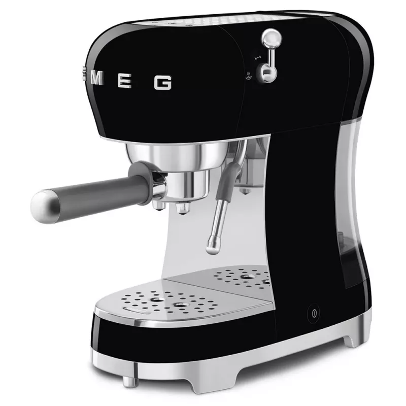 SMEG 50's Style ECF02BLEU macchina per espresso, 15 bar, nera