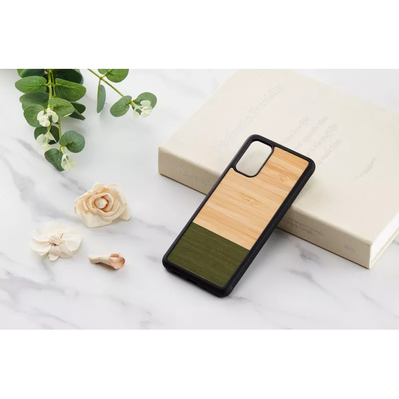 Custodia per cellulare Man and Wood per Samsung Galaxy S20+ – bambù, forest nero