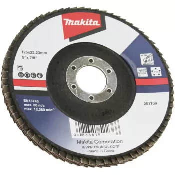 Makita - Disco abrasivo - per legno, metallo, plastica, metalli non ferrosi - 125 mm - grana: A80 (D-63498)