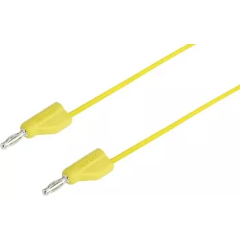 Cavo di misura VOLTCRAFT [connettore maschio 4 mm - connettore maschio 4 mm] 1 m giallo MSB-300 (MSB-300-1-GB)