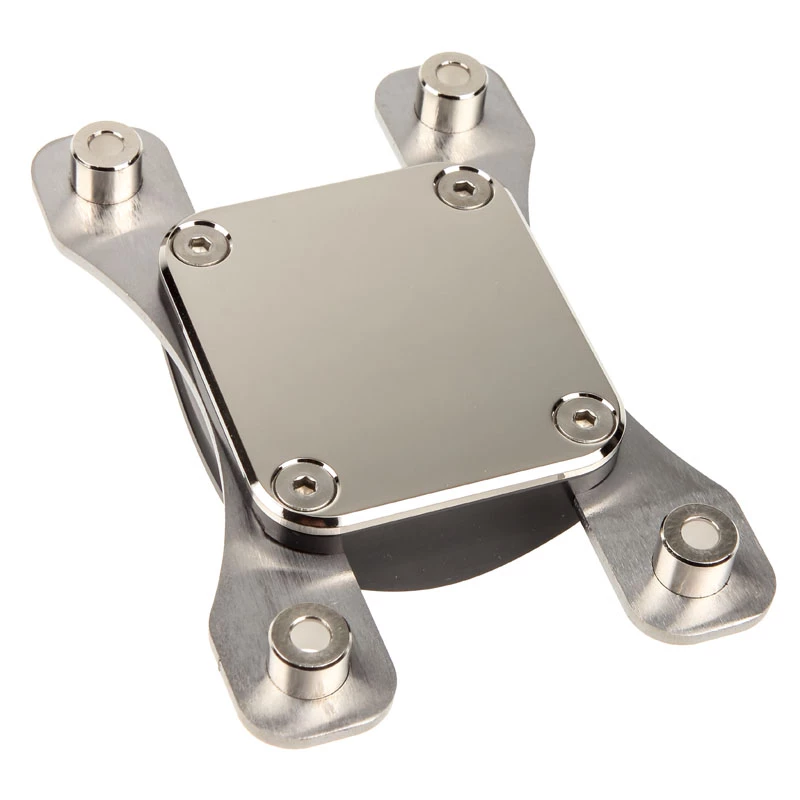 Water block Aqua-Computer 21703 — acetale/nichel, socket AM4, 111×75×22 mm, nero/argento