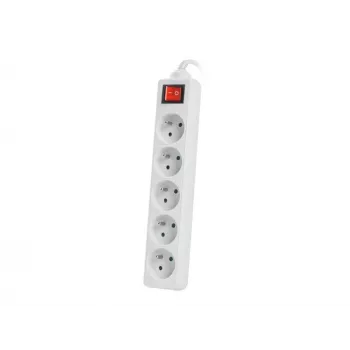 Prolunga elettrica Lanberg PS1-05E-0150-W 1,5 m 5 prese AC per interni bianca