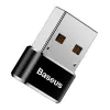 Adattatore convertitore Baseus da connettore maschio USB a connettore femmina Type-C nero
