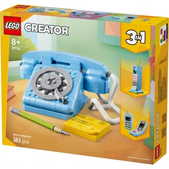 Giocattolo da costruzione LEGO Creator 3-in-1 31174 set telefono retrò, 383 pezzi, 8+ anni, 70×110×150 mm