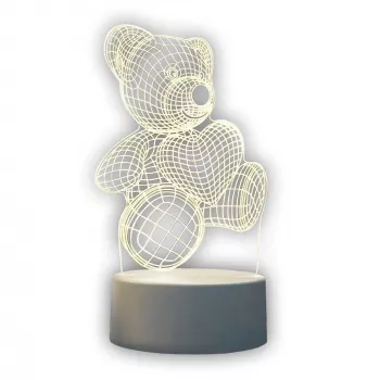 Lampada da notte Extralink HOME cuore illusione ottica 3D lampada da comodino USB