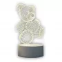 Lampada da notte Extralink HOME cuore illusione ottica 3D lampada da comodino USB