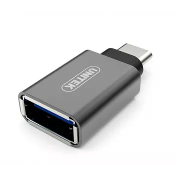 Adattatore di interfaccia/genere UNITEK Y-A025CGY USB Type-C a USB Type-A, metallo