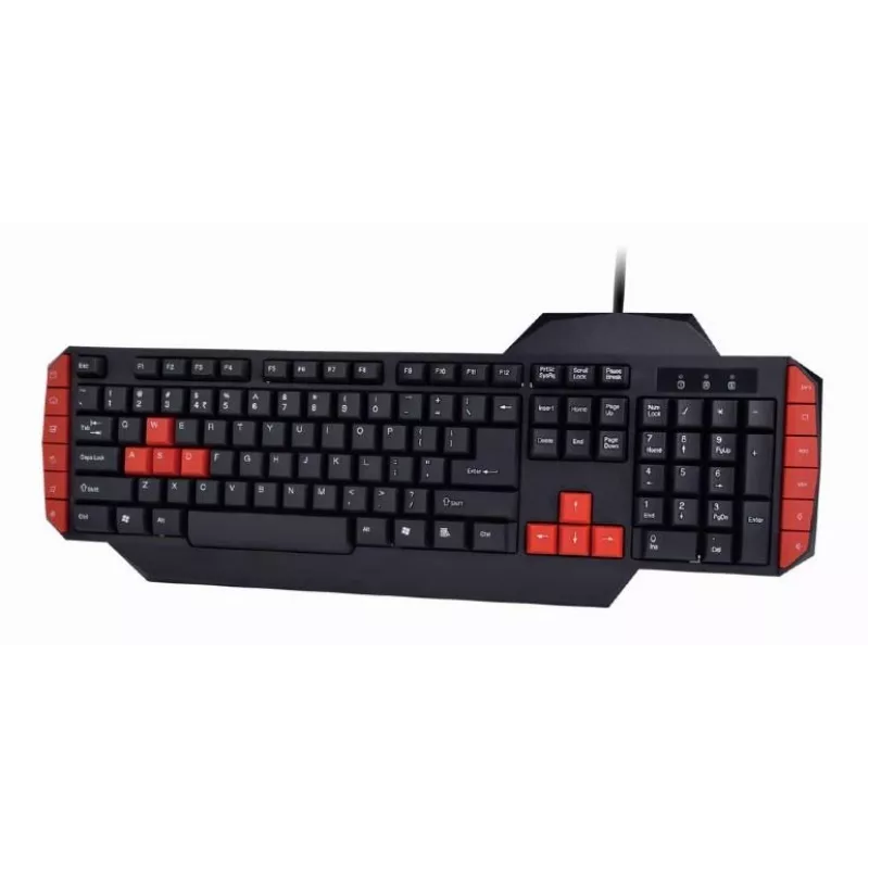 Tastiera gaming GEMBIRD GGS-UMG4-02 104 tasti full-size USB QWERTY US-inglese con mouse, nero