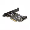 Scheda PCI Express x4 DELOCK 90345 con 2 porte USB Type-C esterne