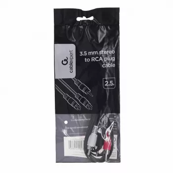 Cavo audio Gembird 2,5 m, 3,5 mm/2xRCA, M/M nero, rosso, bianco