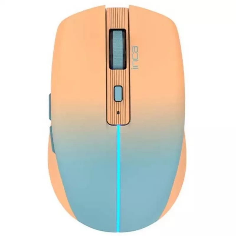 Mouse INCA IWM-511RT Bluetooth+wireless RGB colore base arancione