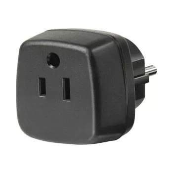Adattatore da viaggio USA, Giappone/spina con messa a terra, adattatore per prese nero