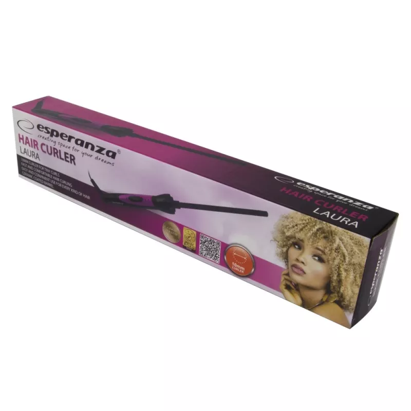 Styler per capelli Esperanza EBL014 rivestimento in ceramica, 25 W, max 180 °C, cavo 1,8 m, nero